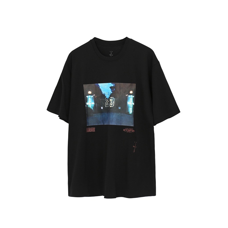 s-5xl-travis-scott-ts-single-limited-no-23-gate-เสื้อยืดลําลองสําหรับผู้ชายผู้หญิงแขนสั้นคอกลม