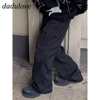 DaDulove💕 New American Style Large Pocket Cargo Pants Womens High Waist Loose Cargo Pants Plus Size Trousers
