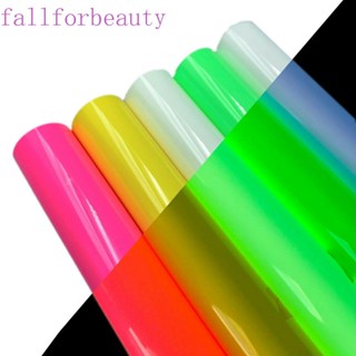 Fallforbeauty แผ่นฟิล์มไวนิล เรืองแสงในที่มืด สําหรับตกแต่งเสื้อผ้า DIY