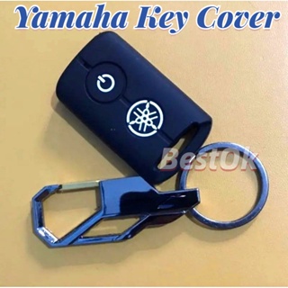เคสรีโมตกุญแจรถยนต์ ซิลิโคน 3 ปุ่ม พร้อมพวงกุญแจ สําหรับ Yamaha NVX 155 XMAX 300 AEROX