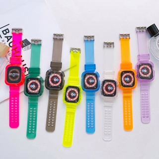 สายนาฬิกาข้อมือ TPU แบบใส เหมาะกับฤดูร้อน สําหรับ Apple Watch Series iWatch 49 มม.