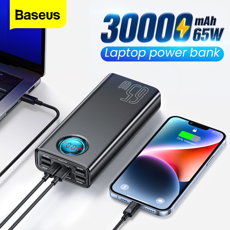 baseus-30000-มิลลิแอมป์ชั่วโมงpower-bank-65-วัตต์pd3-0-ชาร์จอย่างรวดเร็ว-3-0-fcp-scpแบบพกพาภายนอกแบตเตอรี่ชาร์จสำหรับโทรศัพท์แล็ปท็อปแท็บเล็ต