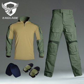 Eaglade กางเกงยุทธวิธี ลายกบ YDJX-G3TZ-HXHZ สีเขียว กันน้ํา ทนต่อการสึกหรอ ป้องกันเข่า ข้อศอก