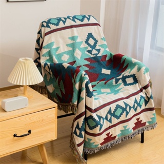 ผ้าห่มโซฟา ผ้าห่มลําลอง ผ้าปูโต๊ะ สไตล์อินเดีย สําหรับตั้งแคมป์ B &amp; B
