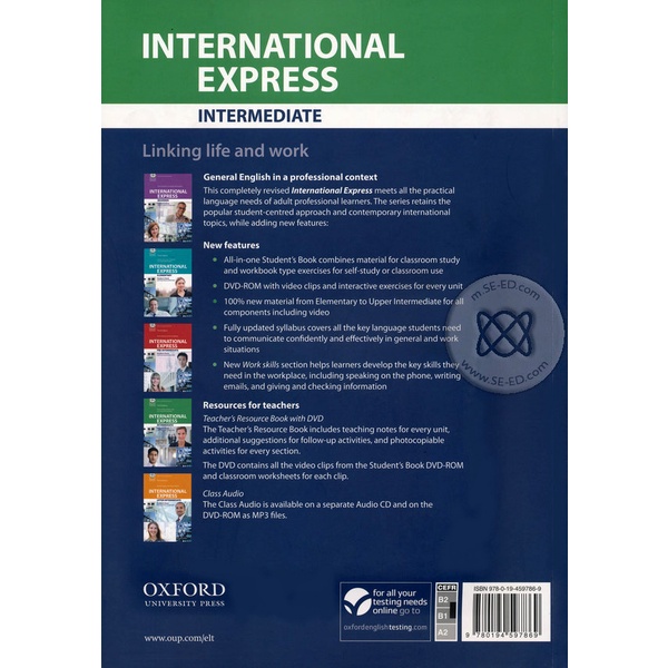 bundanjai-หนังสือเรียนภาษาอังกฤษ-oxford-international-express-3rd-ed-intermediate-students-book-dvd-p