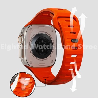 ภาพขนาดย่อของภาพหน้าปกสินค้าสายนาฬิกาข้อมือยางซิลิโคน สําหรับ Apple Watch Series Ultra 8 7 6 SE 5 4 3 2 1 iWatch ขนาด 49 มม. 45 มม. 41 มม. 44 มม. 40 มม. 42 มม. 38 มม. จากร้าน eighthd.th บน Shopee