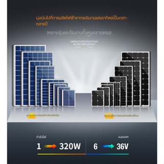 แผงโซลาร์เซลล์ โพลีคริสตัลไลน์ 10W-60W 6V-18V พลังงานแสงอาทิตย์