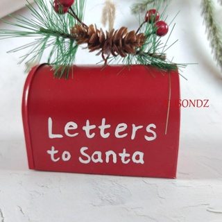 Alisondz กล่องไปรษณีย์ คริสต์มาส ซานตาคลอส สร้างสรรค์ DIY สําหรับบ้าน ตัวอักษร ต้นคริสต์มาส ตกแต่งต้นคริสต์มาส