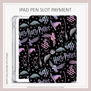 เคส ลายกราฟฟิตี้ harry potter พร้อมช่องใส่ปากกา สําหรับ iPad mini 4 5 6 air 4 5 iPad 10.2 gen 7 8 9 gen10 iPad pro11 2021 2022