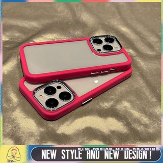 เคสโทรศัพท์มือถือ กันกระแทก ลายดอกกุหลาบ สีแดง เรียบง่าย สําหรับ iPhone 14 13 12 11 Pro Max