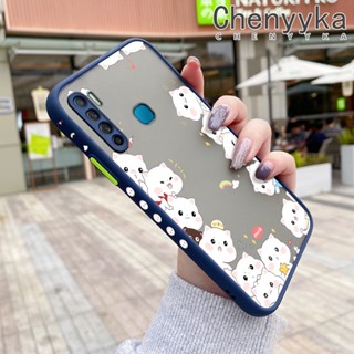 สําหรับ Infinix S5 S5 Lite X652 เคสการ์ตูนแมวน่ารัก ฝ้า บาง ดีไซน์ใหม่ กันกระแทก เคสโทรศัพท์แข็ง แฟชั่น ขอบซิลิโคน เคสป้องกัน