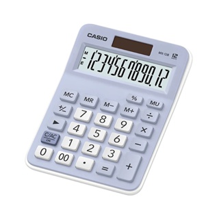 Casio Calculator เครื่องคิดเลข  คาสิโอ รุ่น  MX-12B-LB แบบตั้งโต๊ะสีสัน ขนาดกะทัดรัด 12 หลัก สีฟ้าอ่อน