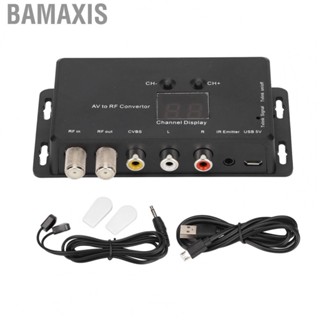 Bamaxis AV To RF Converter Strong Compatibility TV Link Modulator Convenient Support NTSC Adjustable for A V Sources Set Top Boxes