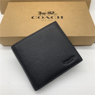 Coin Wallet F75003 กระเป๋าสตางค์ผู้ชาย แท้ COAC H คลิปสั้น กระเป๋าใส่เหรียญ กระเป๋าสตางค์ผู้ชาย (พร้อมซองใส่เหรียญ)