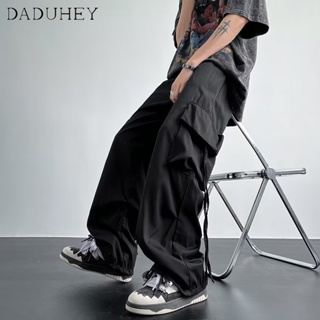 DaDuHey🔥 Mens and Womens 2023 American Retro Hip Hop Straight Wide Leg Casual Pants Summer Thin Quick-Drying Loose Cargo Pants