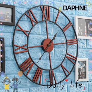 Daphne นาฬิกาแขวนผนัง โลหะ ขนาดใหญ่ สไตล์วินเทจ สําหรับตกแต่งบ้าน