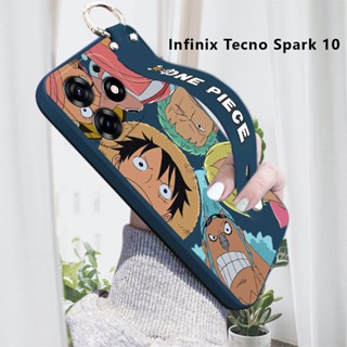 สําหรับ Infinix Tecno Spark 10 7 Pro 6 Go 2020 2021 5 Air Pirate King Group (พร้อมสายรัดข้อมือ) เคสโทรศัพท์มือถือ ซิลิโคน กันกระแทก กันรอยเลนส์กล้อง ลายโจรสลัด