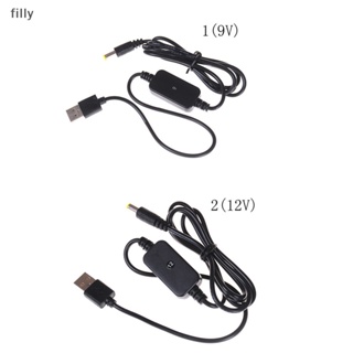 สายเคเบิลแปลง DC-DC USB 5V เป็นแจ็ค 9V 12V 5.5*2.1 มม.