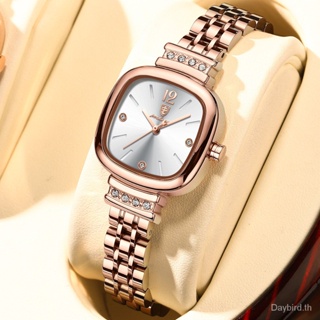 Poedagar Swiss Brand [พร้อมส่ง] 710 นาฬิกาข้อมือแฟชั่น กันน้ํา ทรงสี่เหลี่ยม เรียบง่าย สําหรับสตรี