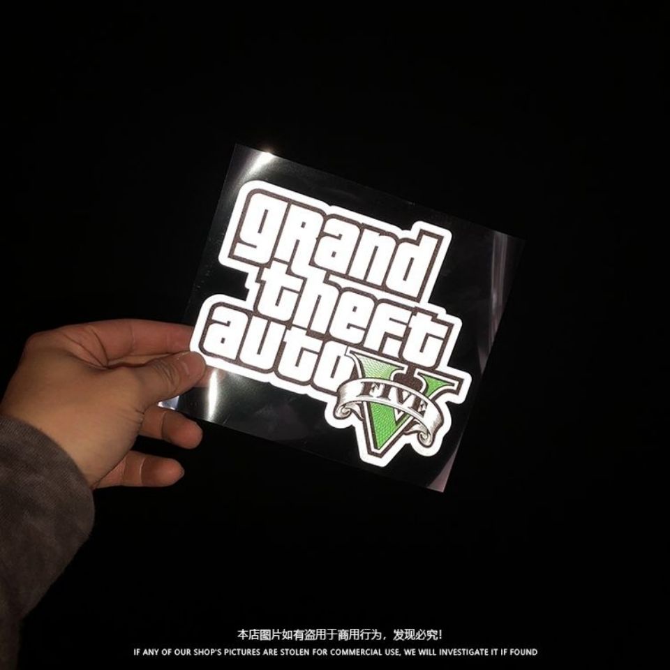 สติกเกอร์สะท้อนแสง-ลาย-give-he-loves-5-r-star-game-สําหรับติดตกแต่งรถยนต์-gta5