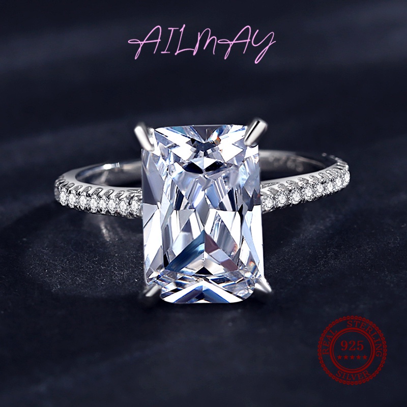ailmay-แหวนเงินแท้-925-ประดับเพทาย-ทรงสี่เหลี่ยมผืนผ้า-หรูหรา-สําหรับผู้หญิง