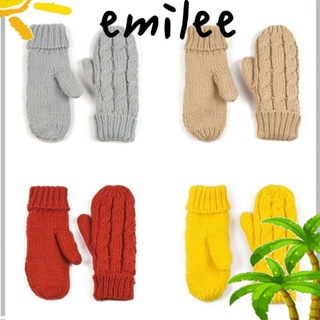 Emilee ถุงมือถัก กันลม หนา อบอุ่น ฤดูหนาว สําหรับผู้ชาย ผู้หญิง