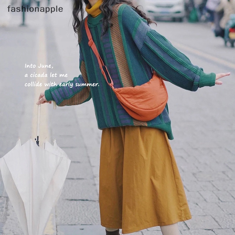 fashionapple-กระเป๋าสะพายไหล่-ผ้าไนล่อน-ขนาดเล็ก-แฟชั่นเรียบง่าย-สําหรับสตรี-พร้อมส่ง