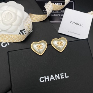 ต่างหูสตั๊ด เหล็กไทเทเนียม จี้โลโก้ตัวอักษร Chanel เครื่องประดับ สําหรับผู้หญิง