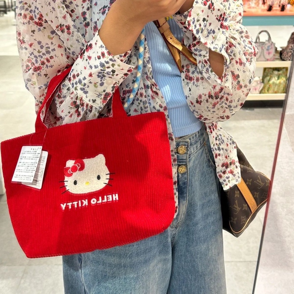 กระเป๋าถือ-ทรงโท้ท-ขนาดเล็ก-ลาย-sanrio-kitty-สไตล์ญี่ปุ่น