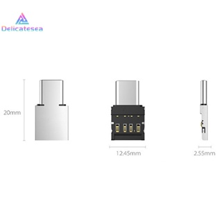 [Delicatesea] อะแดปเตอร์แปลง USB-C 3.1 Type C Male to USB Female OTG สําหรับดิสก์ U