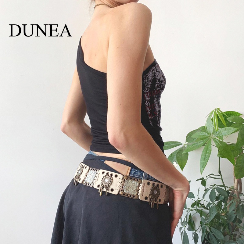 dunea-เสื้อเปิดไหล่-พิมพ์ลาย-สไตล์วินเทจ-สําหรับผู้หญิง