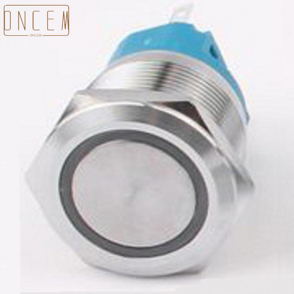 【ONCEMOREAGAIN】Metal Button Switch 19mm 4A Compact Design LED Ring ...