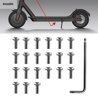 【DREAMLIFE】Screws M3x8cm Steel With Wrench 21Pcs Bottom Battery Cover Electric Scooter