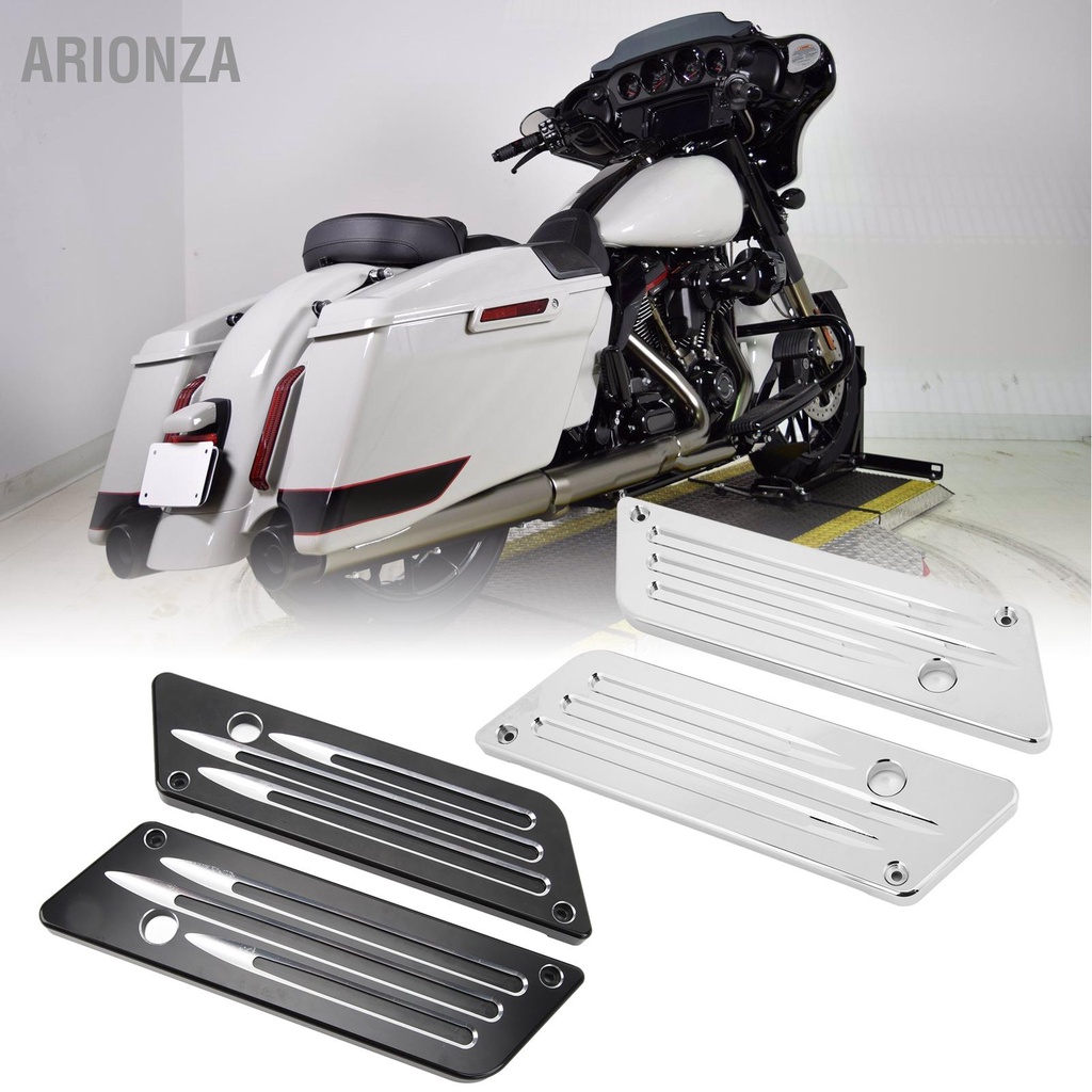 arionza-2-ชิ้น-saddlebag-latch-ครอบคลุม-saddle-bag-ด้านนอกฝาปิดบานพับครอบคลุมแผ่นสำหรับ-touring-street-glide-electra-road-1993-ถึง-2013