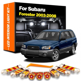 ชุดหลอดไฟ LED แคนบัส สําหรับติดตกแต่งภายในรถยนต์ Subaru Forester 2003 2004 2005 2006 2007 2008 9 ชิ้น