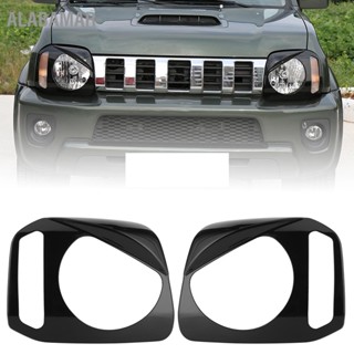 ALABAMAR ฝาครอบไฟหน้ารถ 2 ชิ้นไฟหน้าตัดตกแต่งพอดีสำหรับ Suzuki Jimny 2007-2017