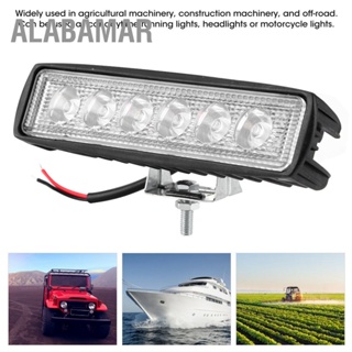 ALABAMAR 18W 800LM ไฟทำงาน 6LED ไฟตัดหมอกบาร์สำหรับรถจักรยานยนต์รถบรรทุกรถออฟโรด