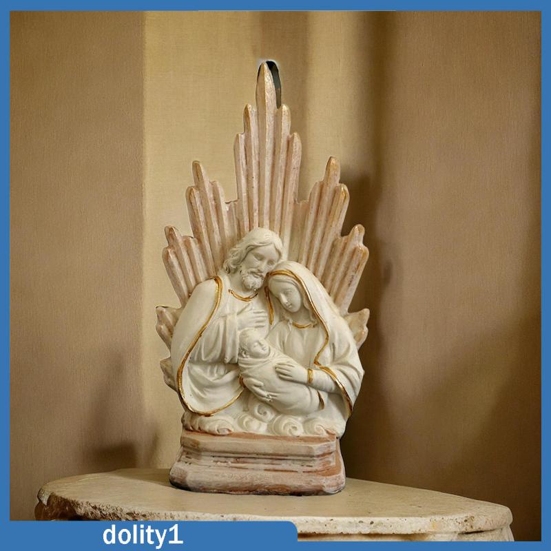 dolity1-รูปปั้นครอบครัวศักดิ์สิทธิ์-รูปปั้นคริสเตียน-คาทอลิก-เรซิ่น-สําหรับตกแต่งบ้าน-ออฟฟิศ-โต๊ะทํางาน