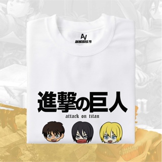 Attack On Titan Shirt - Head Chibi Logo Shirt For Men Women Tops Tees Animeverse PH_01