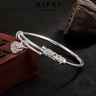 AIFEI JEWELRY เครื่องประดับ แฟชั่น เงิน ผู้หญิง 925 เครื่องประดับ กำไล ผู้หญิง ต้นฉบับ แท้ เกาหลี Silver กำไลข้อมือ บัวอารมณ์ B157