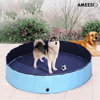 Ameesi อ่างอาบน้ํา แบบพับได้ สําหรับสัตว์เลี้ยง สุนัข แมว