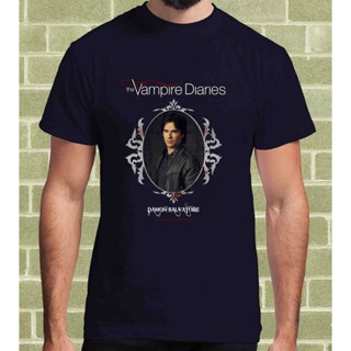 QZผ้าฝ้ายแท้ เสื้อยืด ผ้าฝ้าย พิมพ์ลาย The Vampire Diaries Damon Saatore สําหรับผู้ชาย TR626WE30997S-5XLสามารถปรับแต่_09