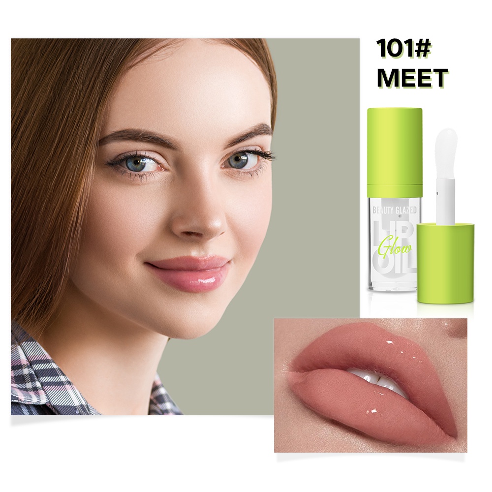 Beauty Glazed 8 สี Lip Oil Moisturizing Lip Glaze Doe Glass Lips ลิปกล ...