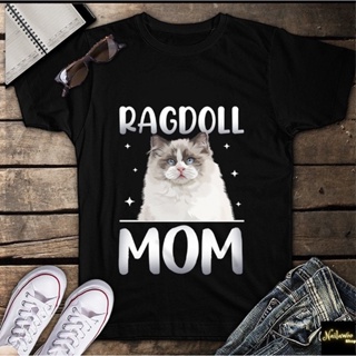 Ragdoll Cat Mom Mothers Day mens cotton classic fashion round neck T-shirt_04
