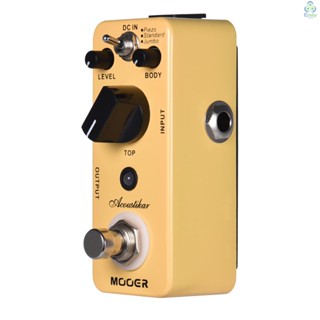 Mooer แป้นเหยียบเอฟเฟคกีตาร์อะคูสติก พร้อม 3 โหมด (Piezo Standard Jumbo) [19][มาใหม่]