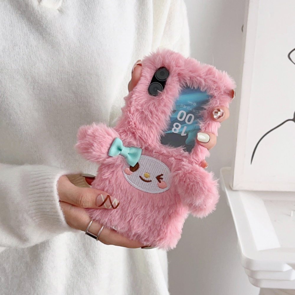 เคสโทรศัพท์มือถือ-แบบฝาพับ-ลายน่ารัก-สําหรับ-oppo-find-n2-flip-furry-find-n2flip