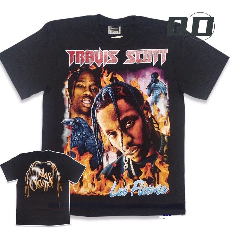 พร้อมส่ง เสื้อยืด Travis scott เสื้อ travis scott hiphop rapper S M L ...