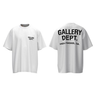 GOOD YF เสื้อยืดแขนสั้น ผ้าฝ้าย พิมพ์ลายตัวอักษร GALLERY DEPT ขนาดใหญ่ สําหรับผู้ชาย และผู้หญิง