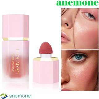 Anemone บลัชออน เนื้อแมตต์กํามะหยี่ กลิตเตอร์ สีชมพูนู้ด ติดทนนาน กันน้ํา สําหรับผู้หญิง