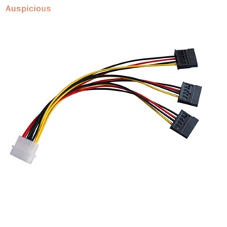 [มงคล] 4 pin IDE Molex ถึง 3 Serial ATA SATA ตัวเชื่อมต่อสายเคเบิลแยกพลังงาน